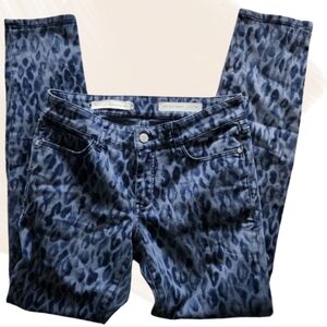 Anthropologie Pilcro and The Letterpress Mid Rise‎ Leopard Print Jeans Sz 26 EUC